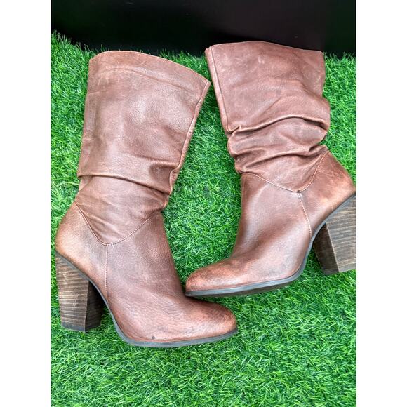 Carlos Santana- Brown- Leather- Heeled Boots-Size 9.5W - Picture 8 of 10